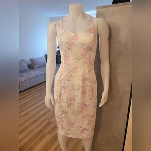 House of Nu-Mode Brocade Floral Dress Canadian
